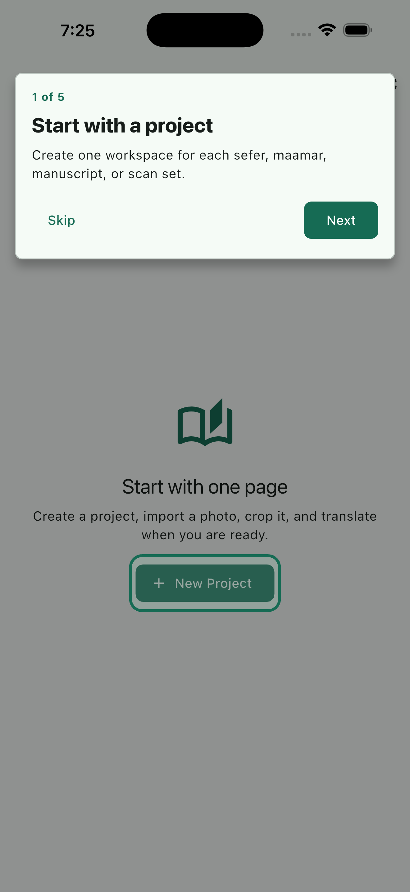 Torah and Chassidus Translate project screen